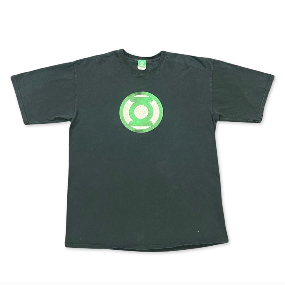 2010 DC Comics Green Lantern Classic Logo Graphic T-Shirt Black XL